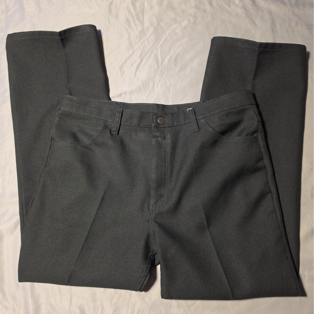 Wrangler Wrancher Dress Jeans Size 38X30 Black Bootcut Pants 82BK Rockabilly